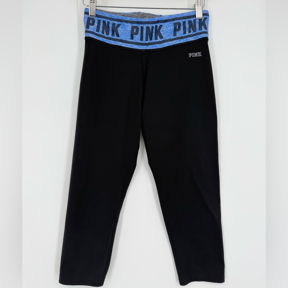 PINK Victoria's Secret Capri Leggings Size XS Blue Waistband Y2K‎ Vintage 2015